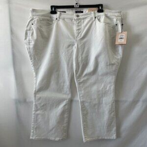 NWT NYDJ Womens White High Rise Cool Embrace Marilyn Straight Jeans Size 20WP